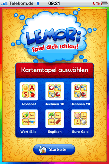 LEMORI App gibt es in zwei Ausführungen – für die Klassenstufen 1+2 sowie 3+4