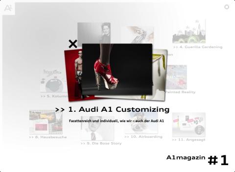 Audi A1 Magazin jetzt auch auf dem iPad