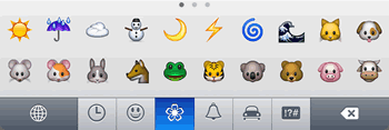 ...die Smileys oder Emoticons-Tastatur auf dem iPhone 4...