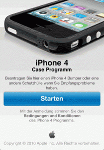 iPhone 4 Case Programm Start