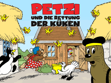 Comic-Bär Petzi kommt im Februar mit drei Spielen