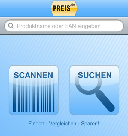 Preisvergleich-App mit Scanner von Preis.de